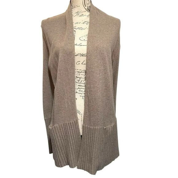 Banana Republic Luxury Cashmere Wool Blend Open Front Cardigan academia Size S - Picture 7 of 7